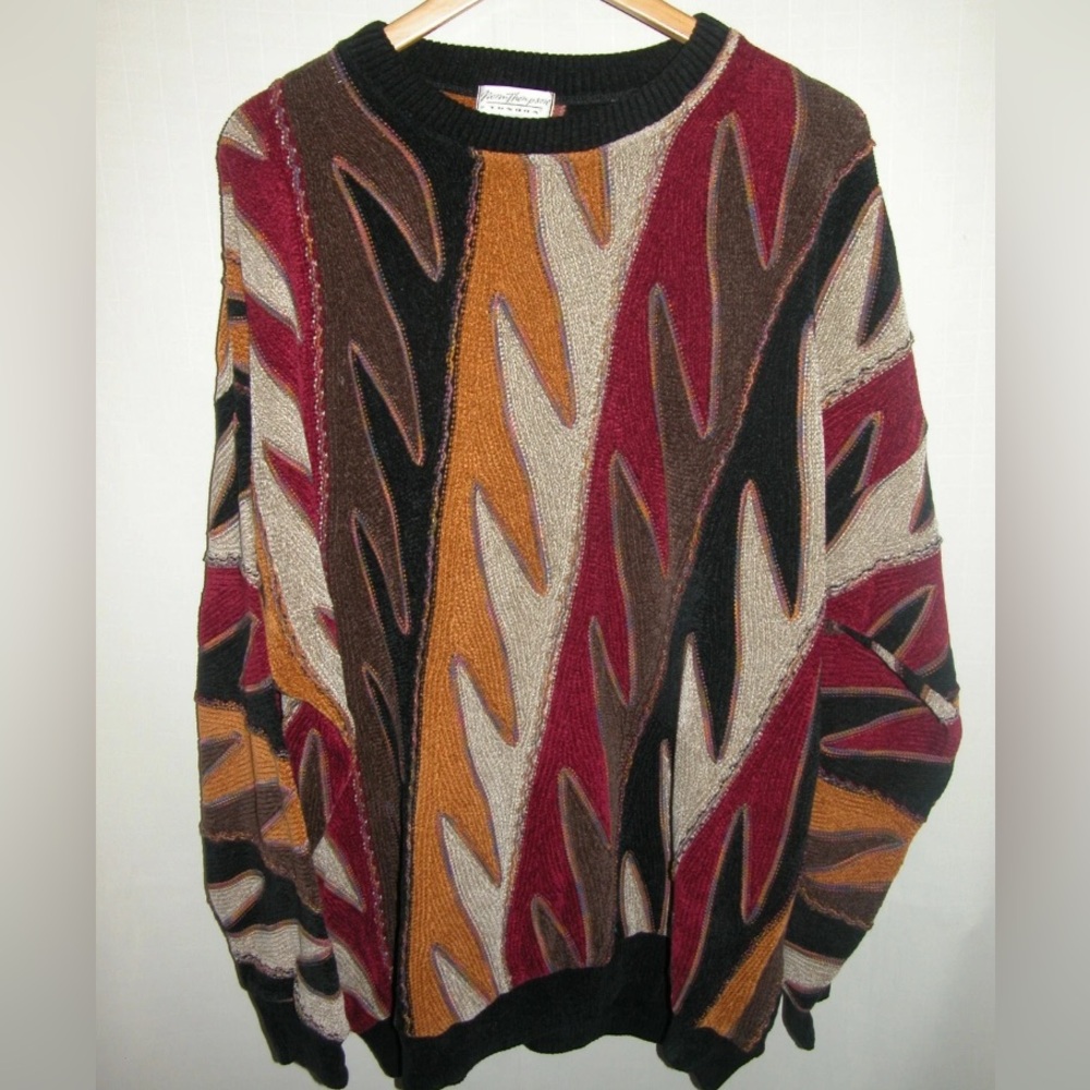 Vintage Norm Thompson Funky Knit Sweater XXL